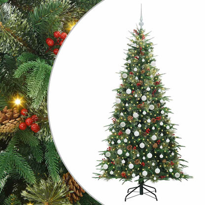 Artificial Hinged Christmas Tree Green 180 cm PE and PVC