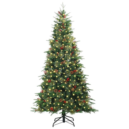 Artificial Hinged Christmas Tree Green 210 cm PE and PVC