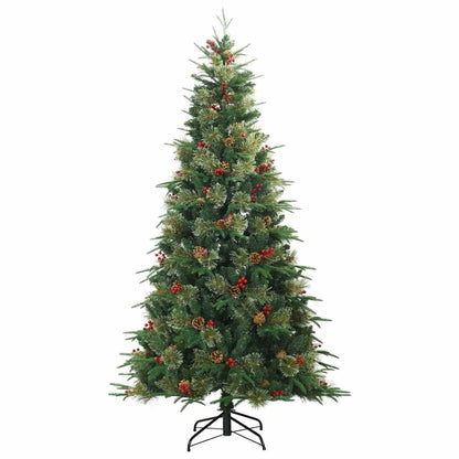 Artificial Hinged Christmas Tree Green 210 cm PE and PVC
