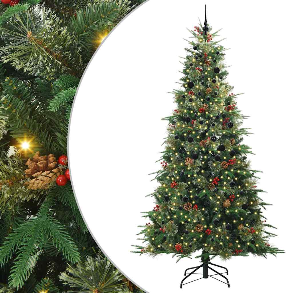 Artificial Hinged Christmas Tree Green 240 cm PE and PVC