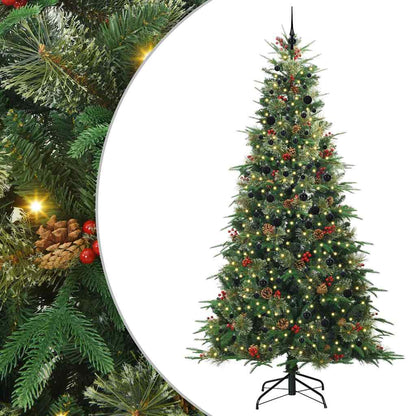 Artificial Hinged Christmas Tree Green 240 cm PE and PVC