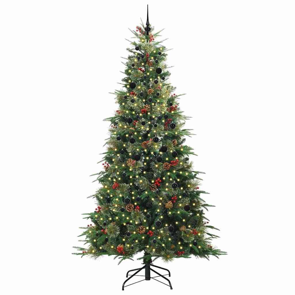 Artificial Hinged Christmas Tree Green 240 cm PE and PVC