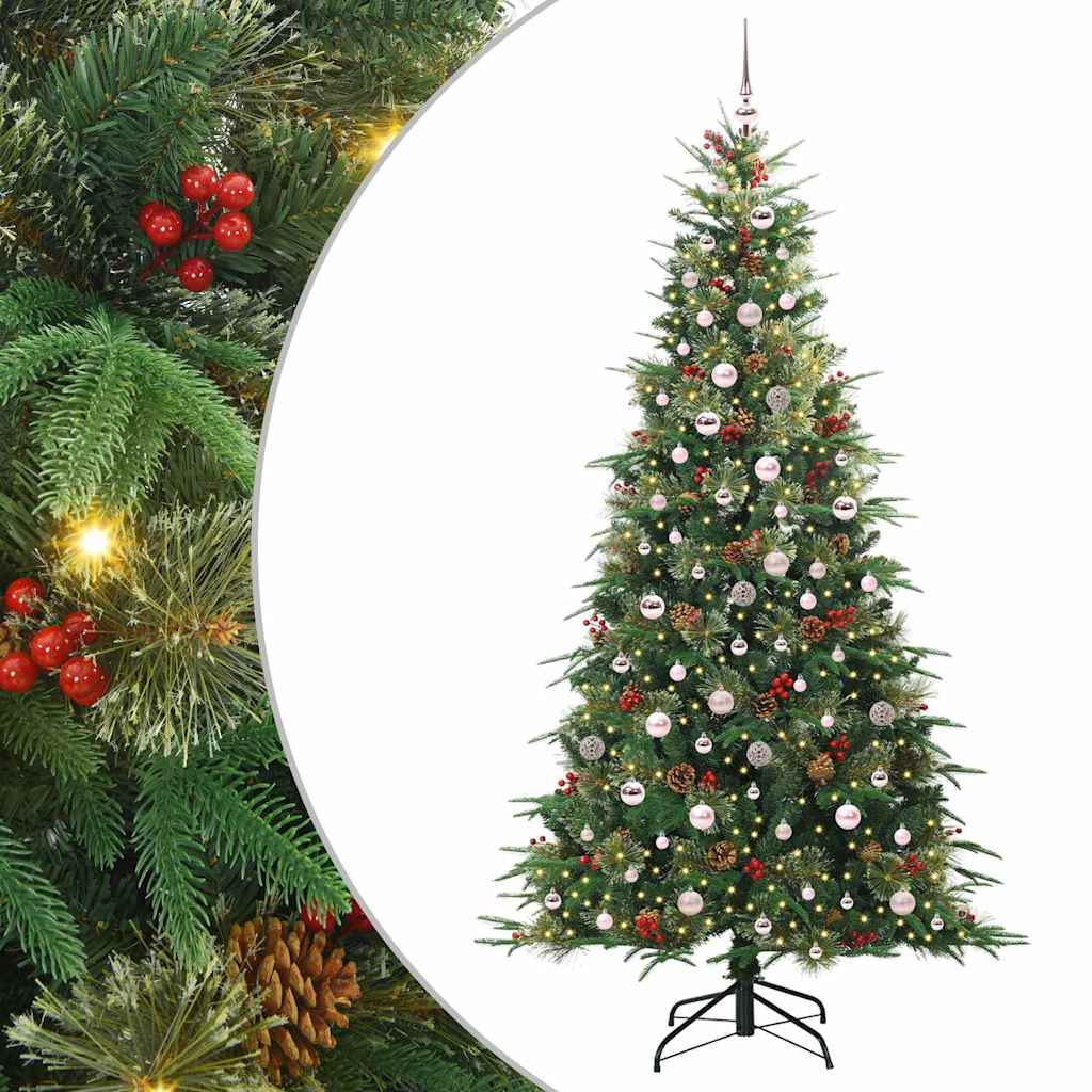 Artificial Hinged Christmas Tree Green 240 cm PE and PVC