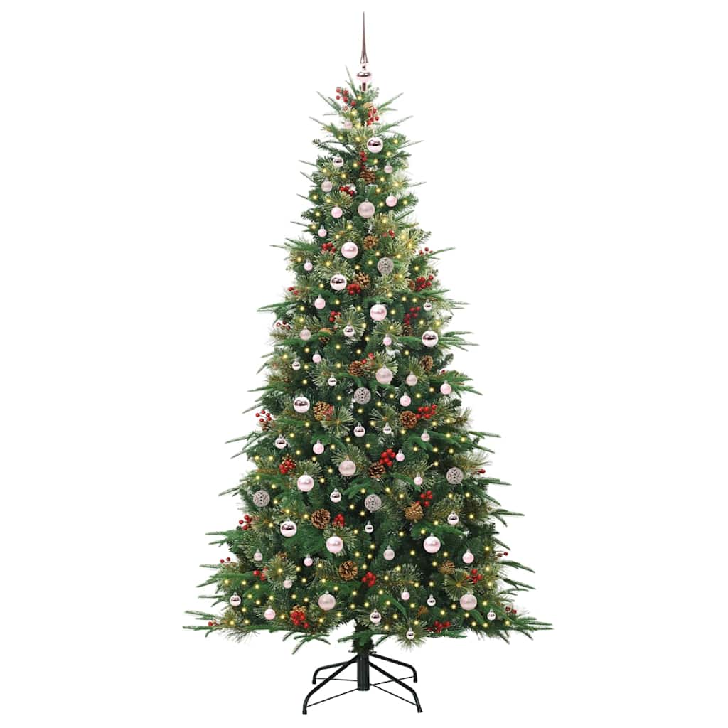 Artificial Hinged Christmas Tree Green 240 cm PE and PVC