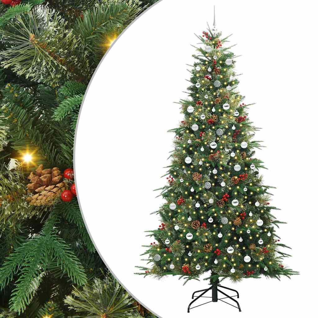 Artificial Hinged Christmas Tree Green 240 cm PE and PVC