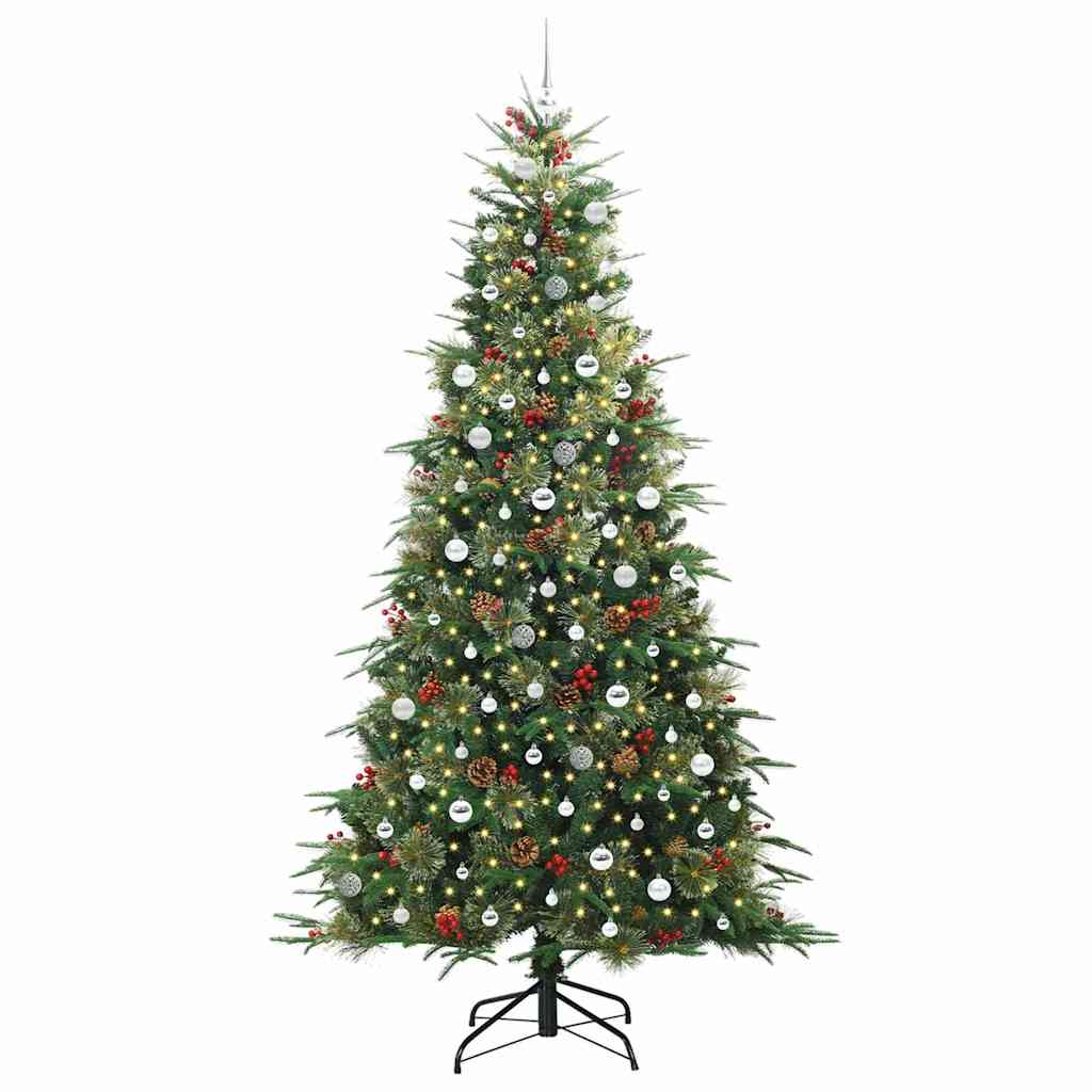 Artificial Hinged Christmas Tree Green 240 cm PE and PVC