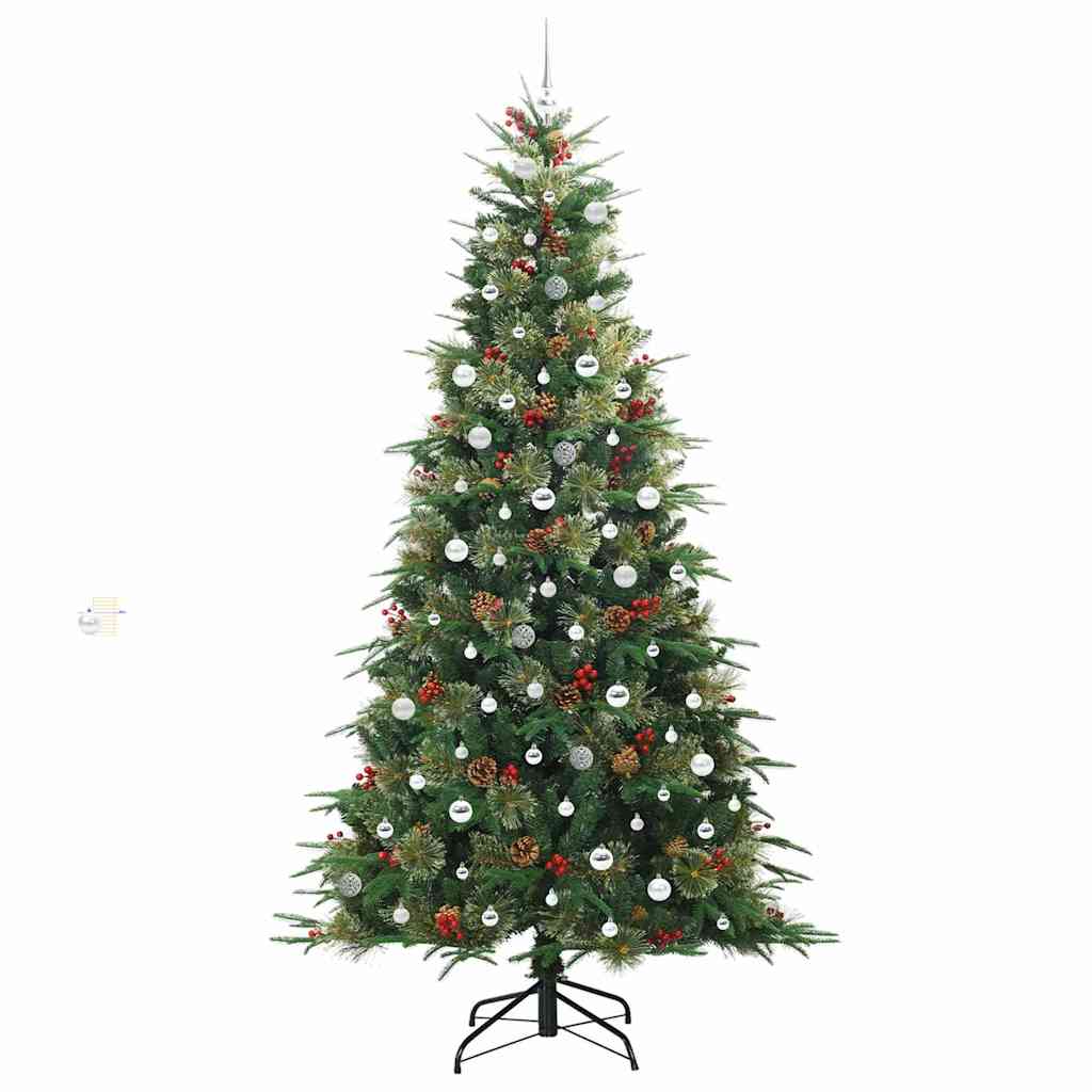 Artificial Hinged Christmas Tree Green 240 cm PE and PVC