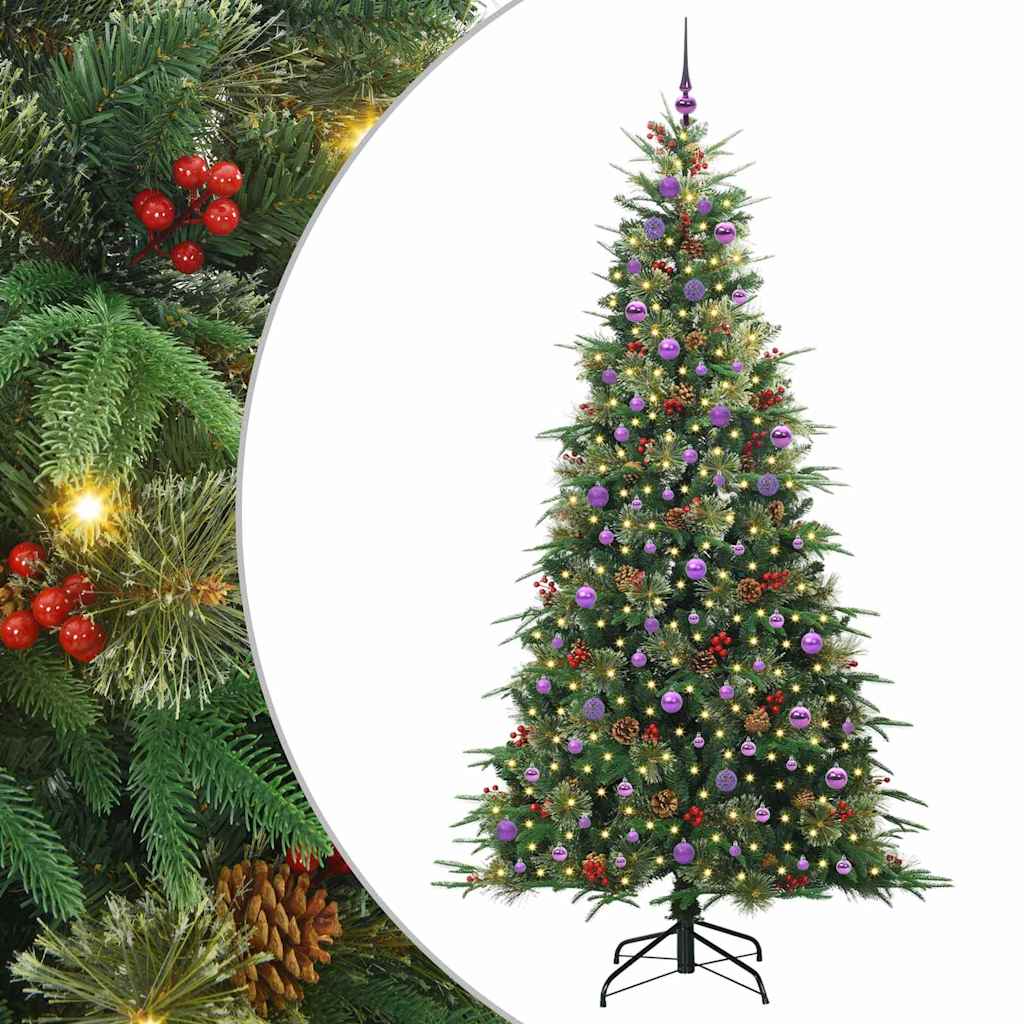 Artificial Hinged Christmas Tree Green 240 cm PE and PVC