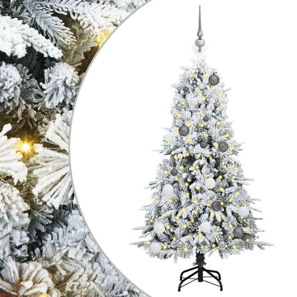 Artificial Hinged Christmas Tree Green 150 cm PE and PVC