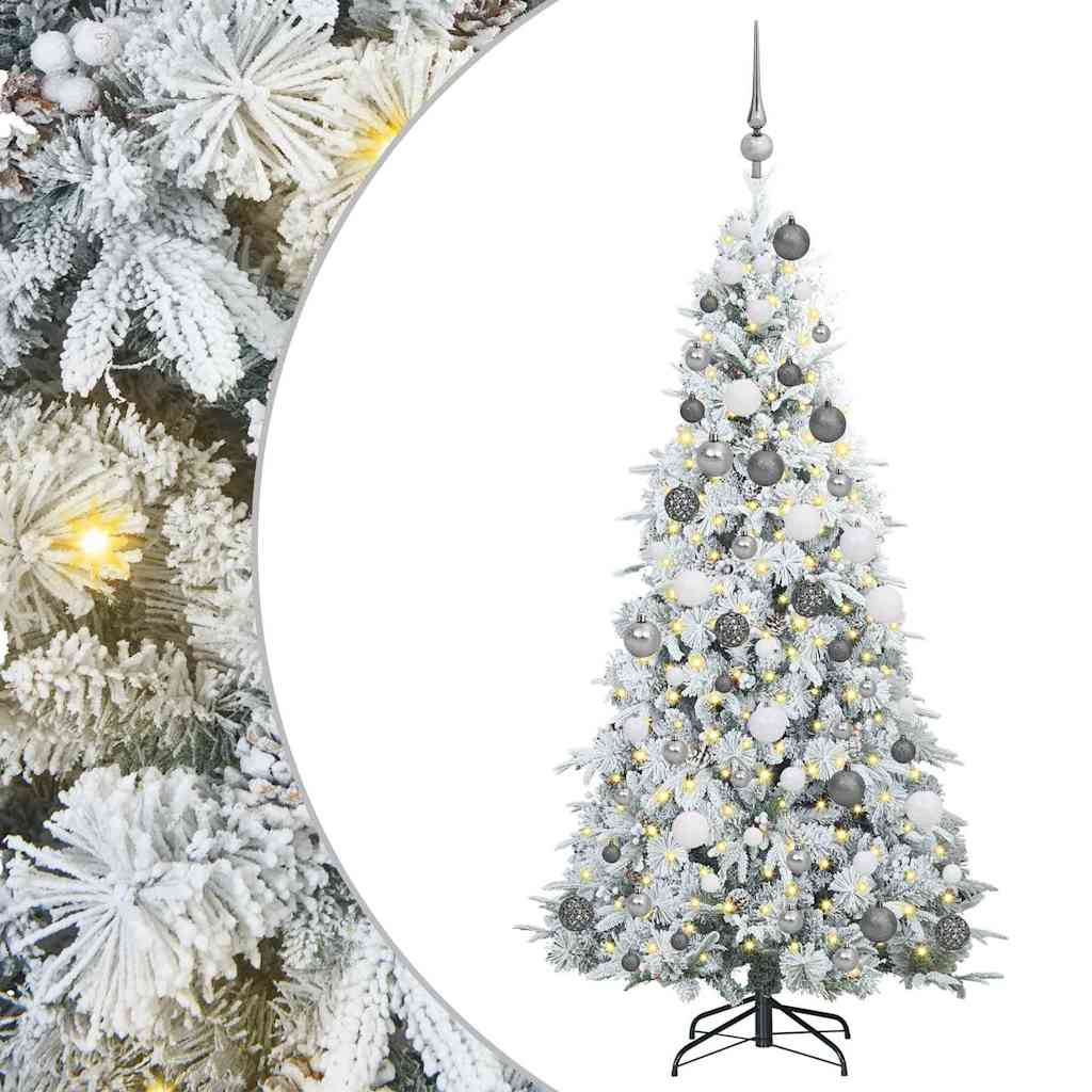 Artificial Hinged Christmas Tree Green 180 cm PE and PVC