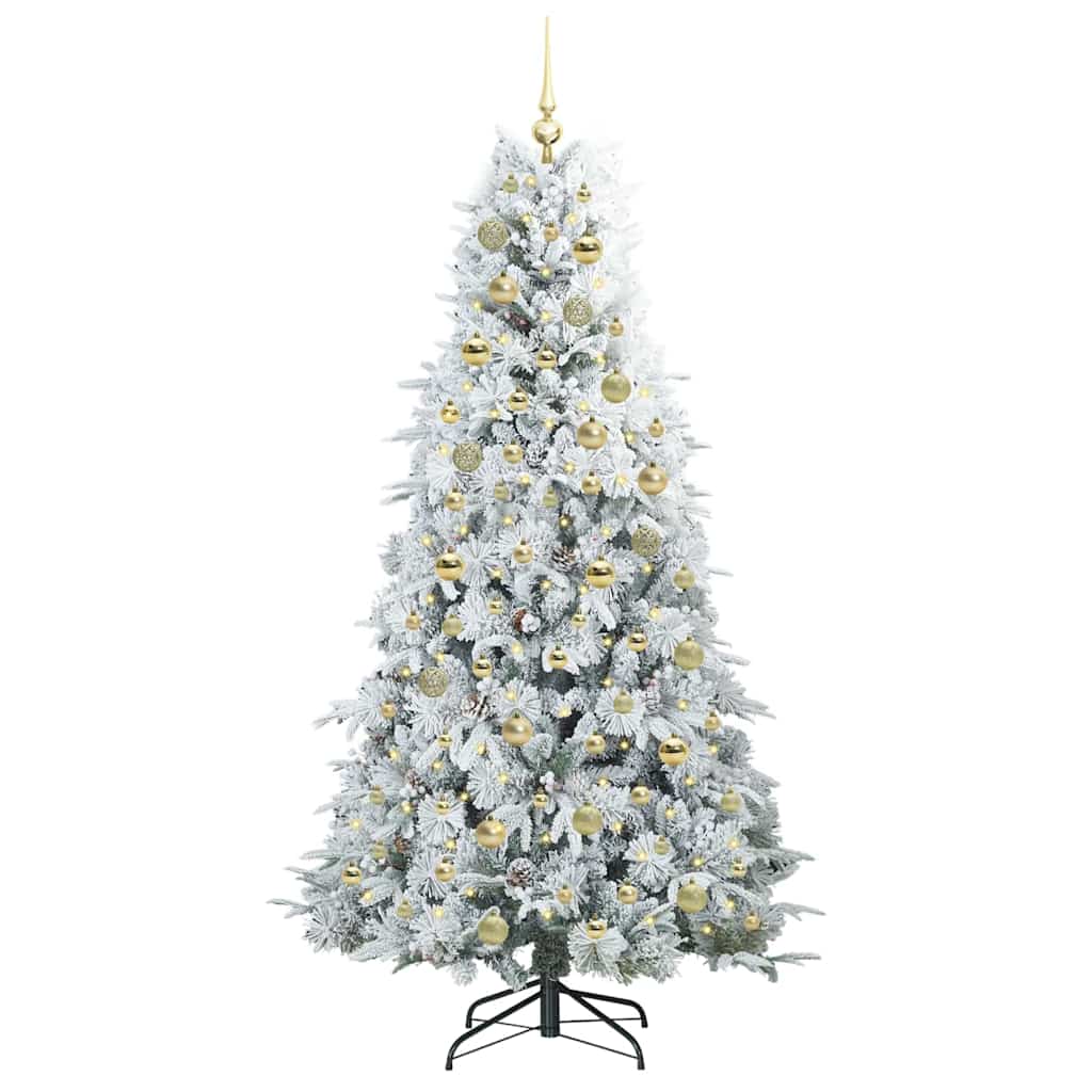Artificial Hinged Christmas Tree Green 180 cm PE and PVC