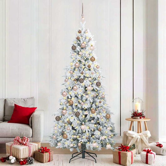 Artificial Hinged Christmas Tree Green 210 cm PE and PVC