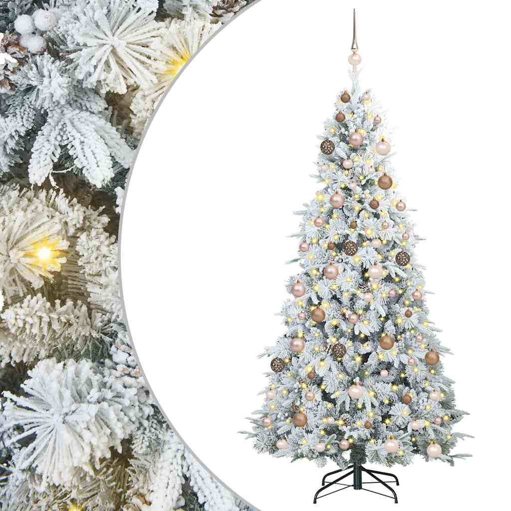 Artificial Hinged Christmas Tree Green 210 cm PE and PVC
