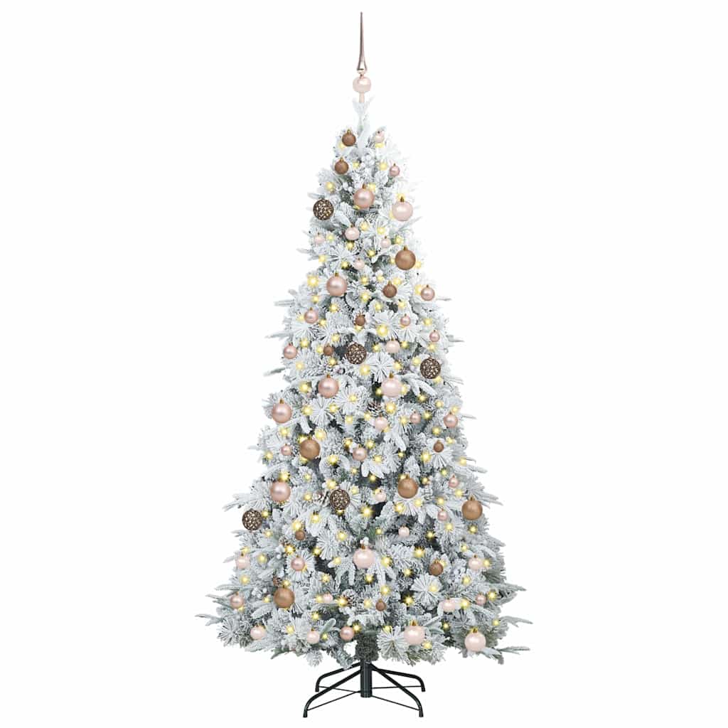 Artificial Hinged Christmas Tree Green 210 cm PE and PVC