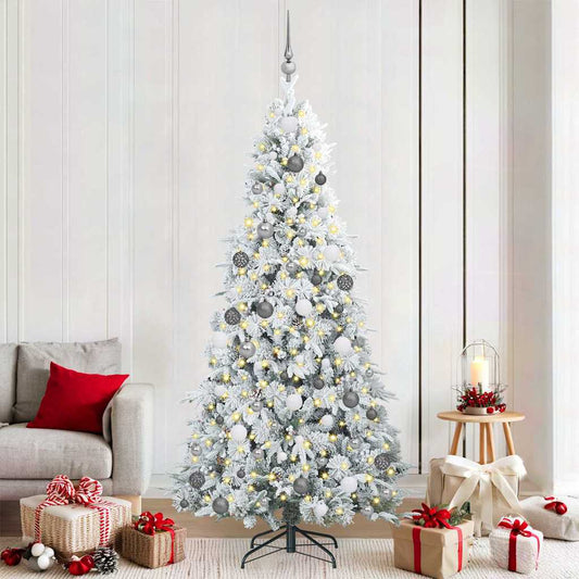 Artificial Hinged Christmas Tree Green 210 cm PE and PVC