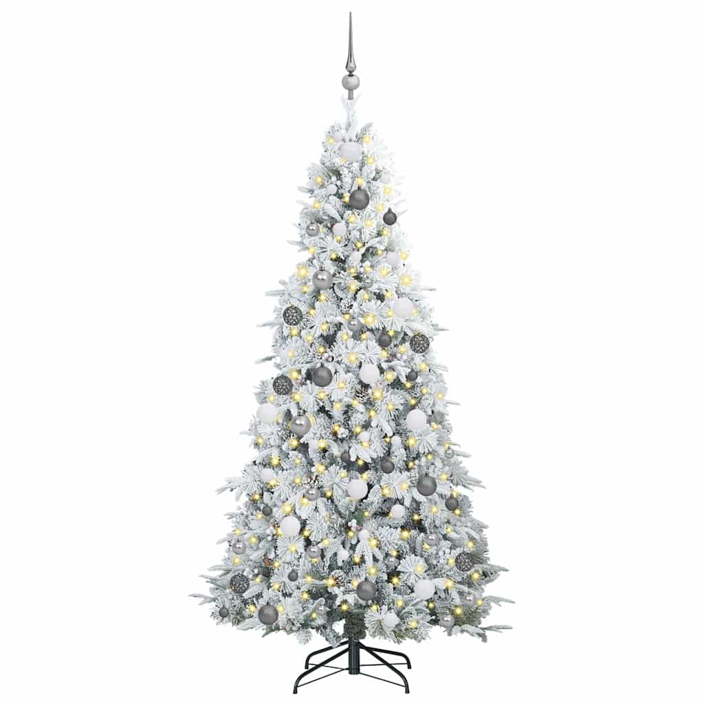 Artificial Hinged Christmas Tree Green 210 cm PE and PVC