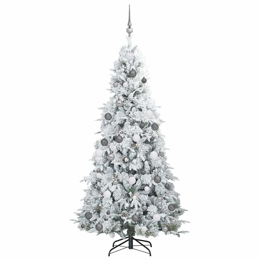 Artificial Hinged Christmas Tree Green 210 cm PE and PVC