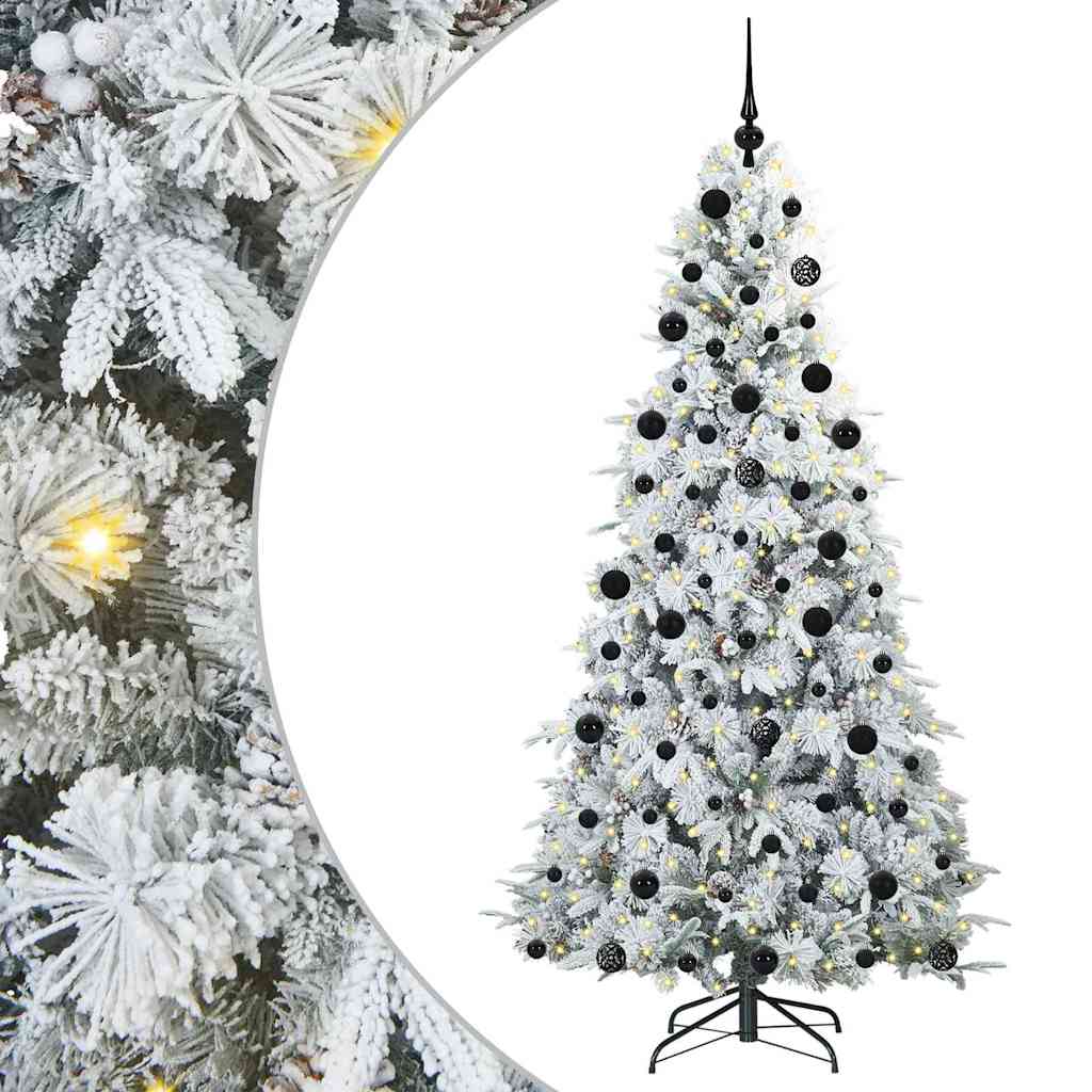 Artificial Hinged Christmas Tree Green 210 cm PE and PVC