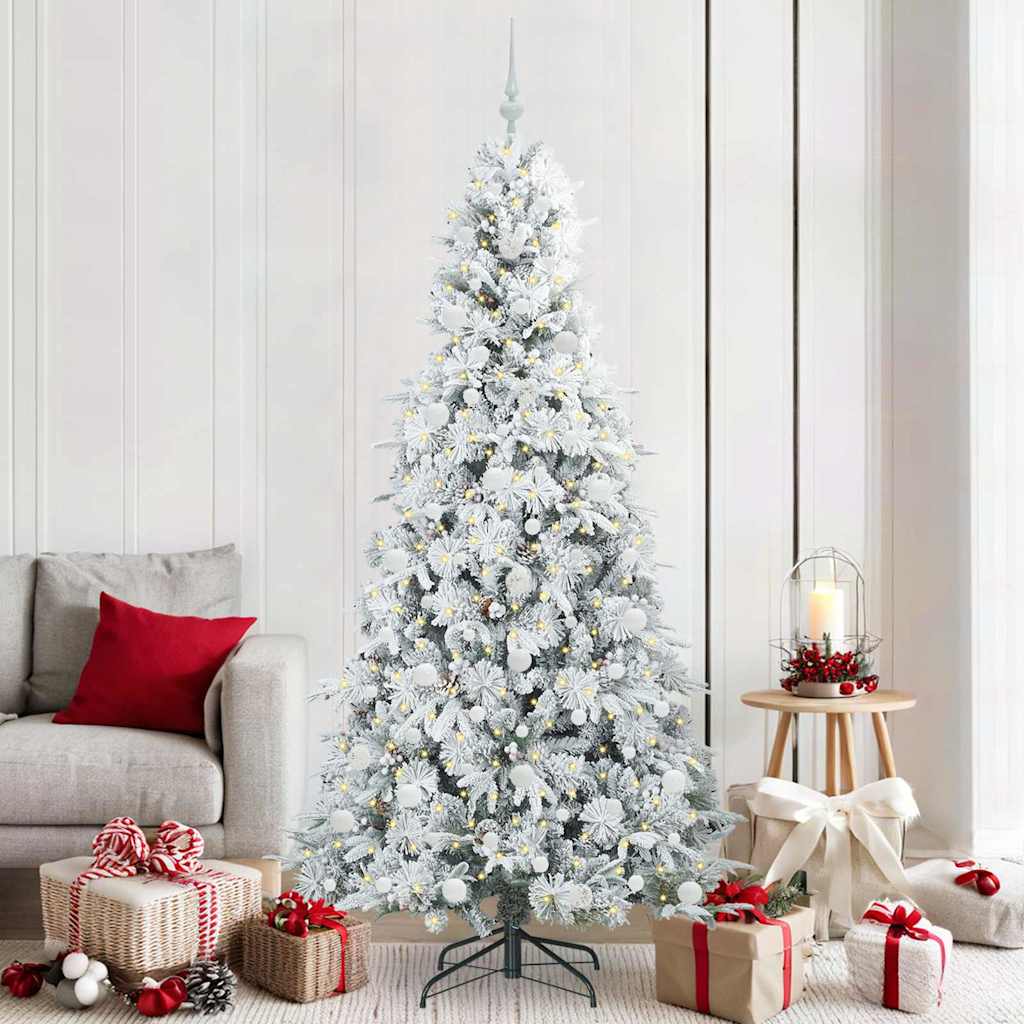 Artificial Hinged Christmas Tree Green 210 cm PE and PVC