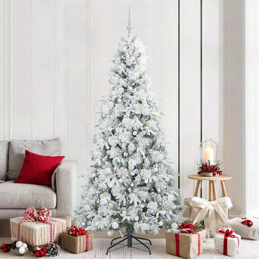 Artificial Hinged Christmas Tree Green 210 cm PE and PVC