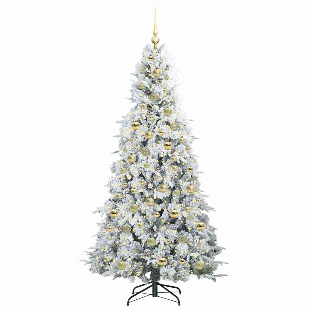 Artificial Hinged Christmas Tree Green 210 cm PE and PVC