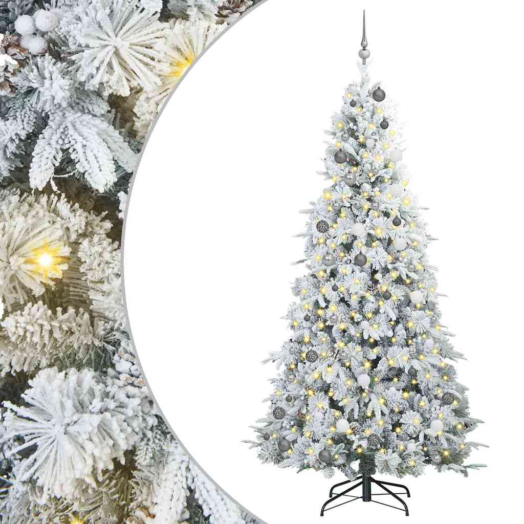 Artificial Hinged Christmas Tree Green 240 cm PE and PVC