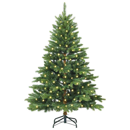 Artificial Christmas Tree with 150 LEDs Green 150 cm PE and PVC