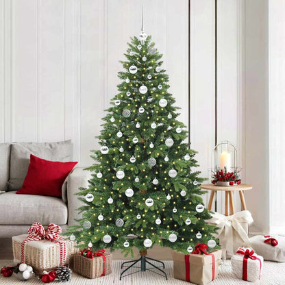 Artificial Christmas Tree with 300 LEDs Green 180 cm PE and PVC