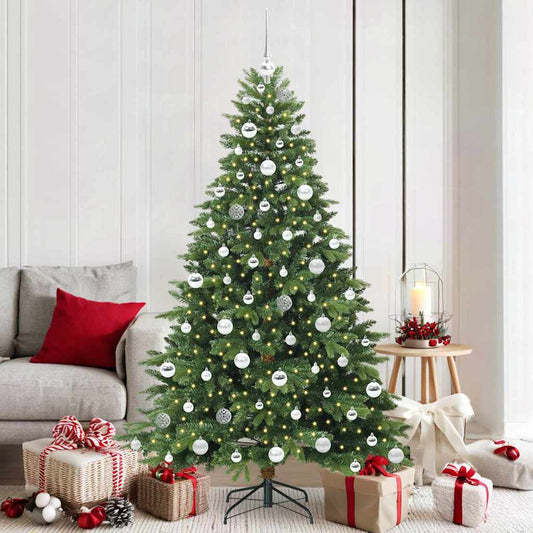 Artificial Christmas Tree with 300 LEDs Green 180 cm PE and PVC