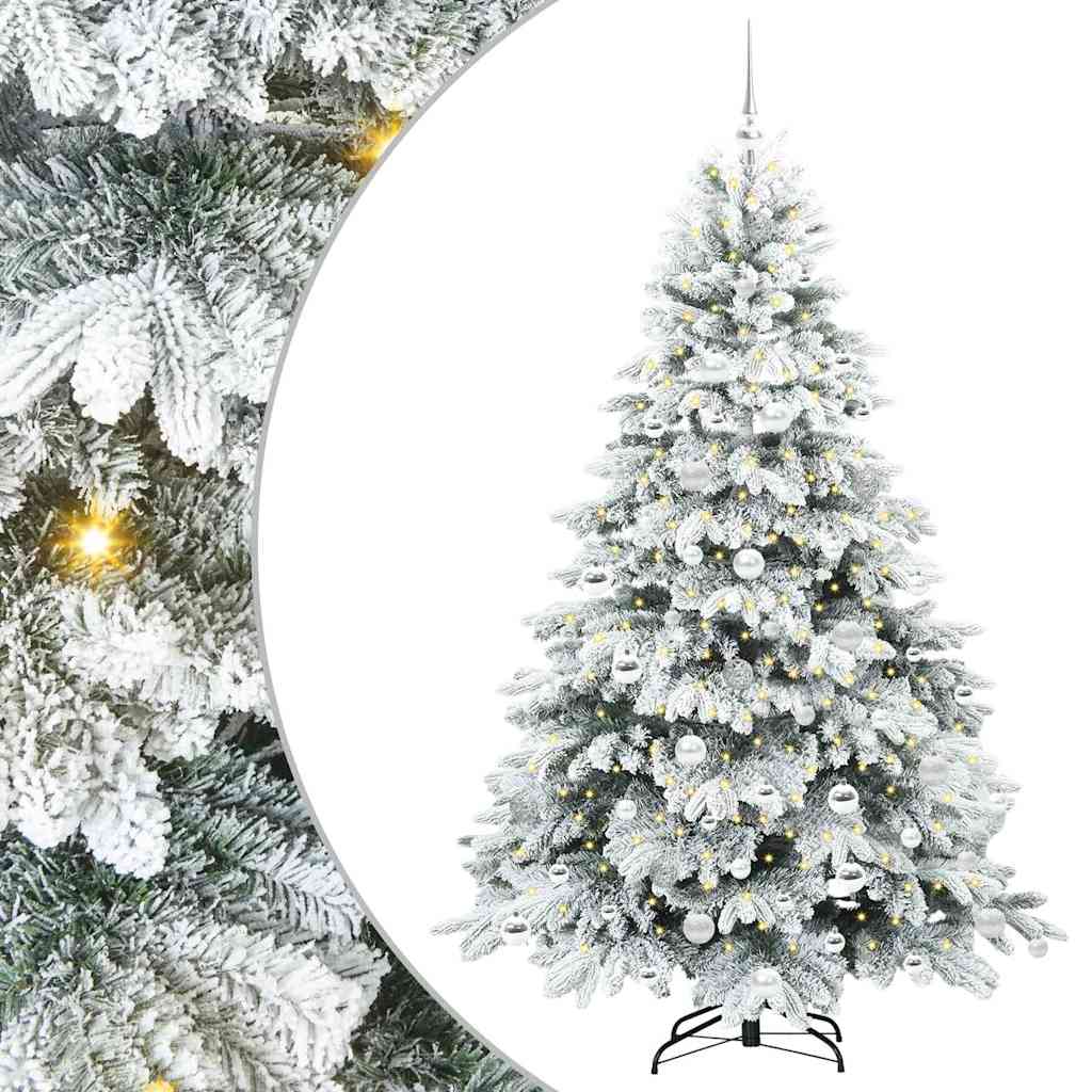 Artificial Christmas Tree with 300 LEDs Green 180 cm PE and PVC