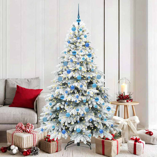 Artificial Christmas Tree with 300 LEDs Green 180 cm PE and PVC