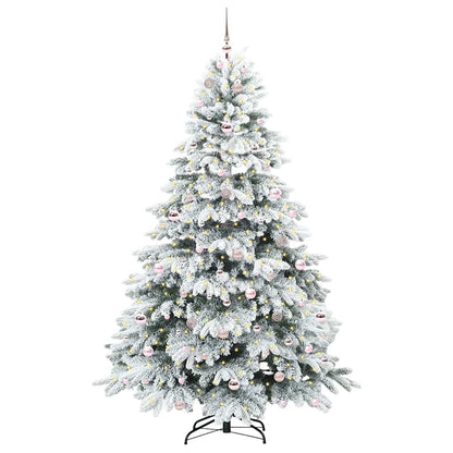 Artificial Christmas Tree with 300 LEDs Green 210 cm PE and PVC