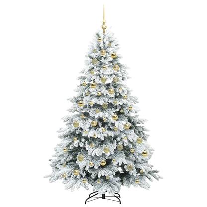 Artificial Christmas Tree with 300 LEDs Green 210 cm PE and PVC