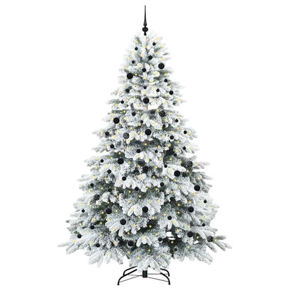 Artificial Christmas Tree with 300 LEDs Green 240 cm PE and PVC