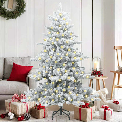 Artificial Hinged Christmas Tree with 150 LEDs 150 cm PVC
