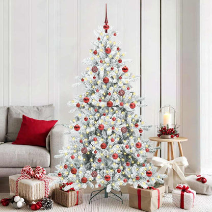 Artificial Hinged Christmas Tree with 300 LEDs 180 cm PVC