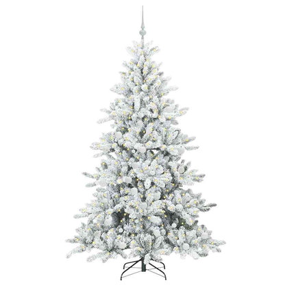 Artificial Hinged Christmas Tree with 300 LEDs 180 cm PVC