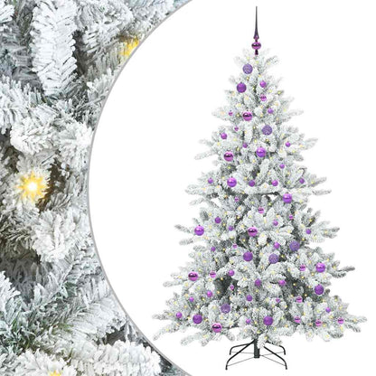 Artificial Hinged Christmas Tree with 300 LEDs 180 cm PVC