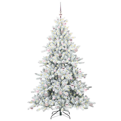 Artificial Hinged Christmas Tree with 300 LEDs 210 cm PVC