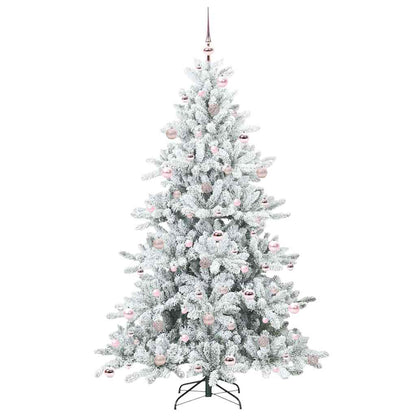 Artificial Hinged Christmas Tree with 300 LEDs 210 cm PVC