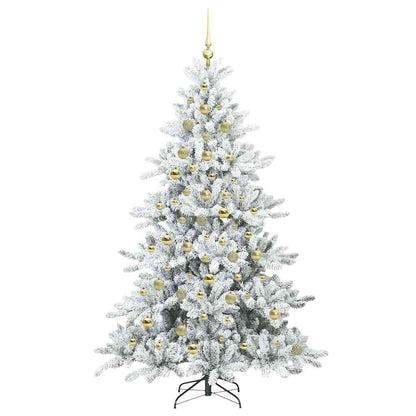 Artificial Hinged Christmas Tree with 300 LEDs 210 cm PVC