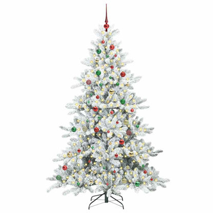 Artificial Hinged Christmas Tree with 300 LEDs 210 cm PVC