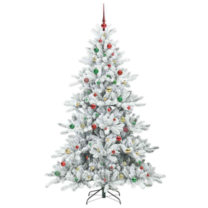 Artificial Hinged Christmas Tree with 300 LEDs 210 cm PVC