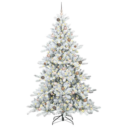 Artificial Hinged Christmas Tree with 300 LEDs 240 cm PVC