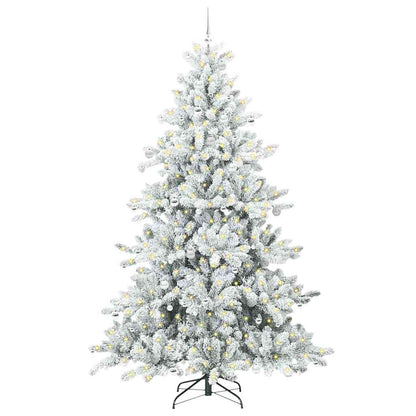 Artificial Hinged Christmas Tree with 300 LEDs 240 cm PVC