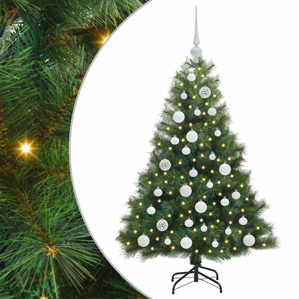 Artificial Christmas Tree with 150 LEDs Green 120 cm PE and PVC