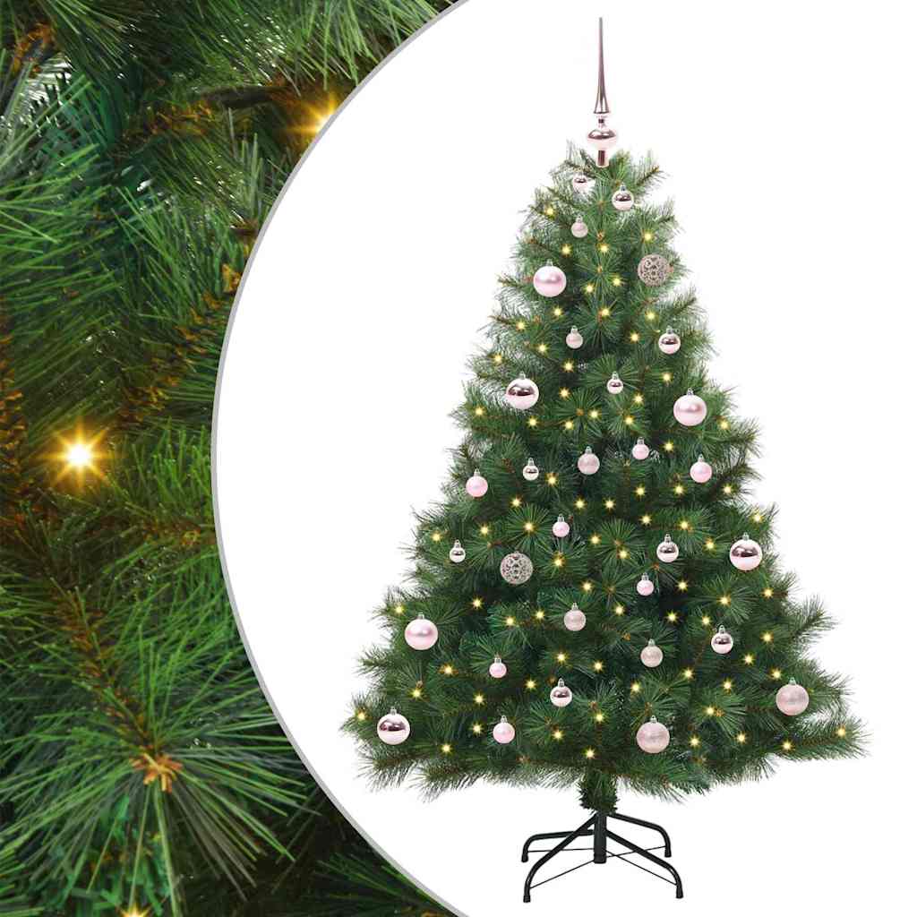 Artificial Christmas Tree with 150 LEDs Green 150 cm PE and PVC
