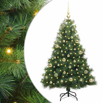 Artificial Christmas Tree with 150 LEDs Green 150 cm PE and PVC