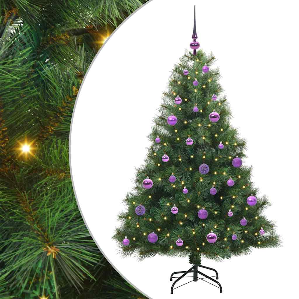 Artificial Christmas Tree with 150 LEDs Green 150 cm PE and PVC