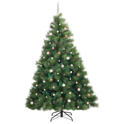 Artificial Christmas Tree with 300 LEDs Green 240 cm PE and PVC
